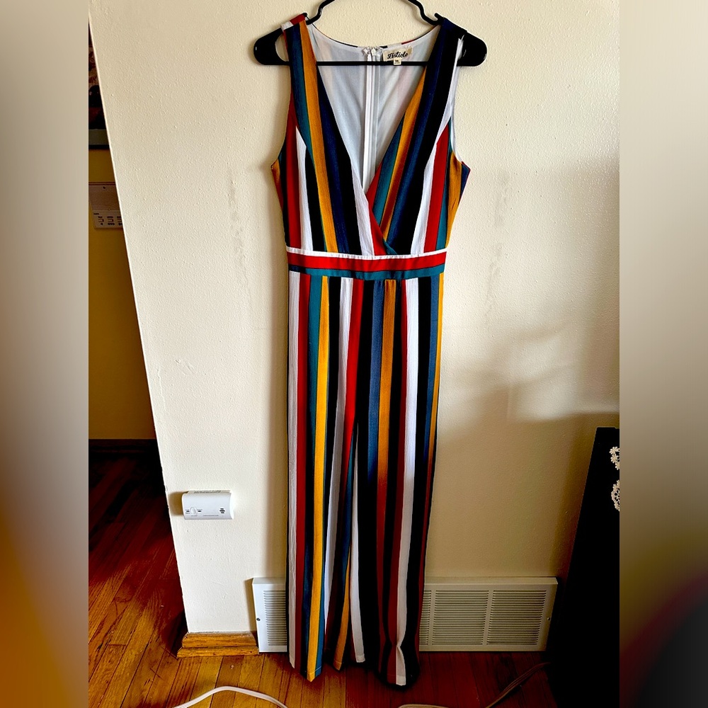 Striped jumpsuit